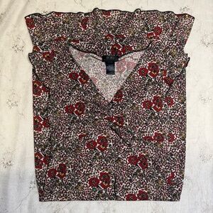 vintage y2k BCBG floral red midi dress – size small